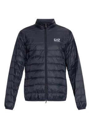 Ea7 Emporio Armani quilted zip jacket - Blue