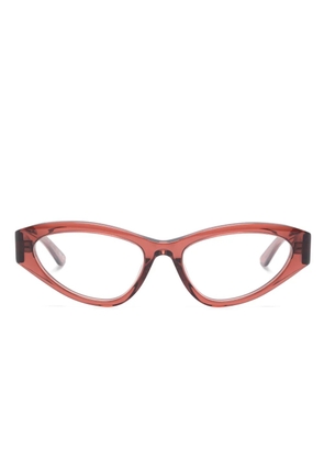 Balenciaga Eyewear logo-print glasses - Brown