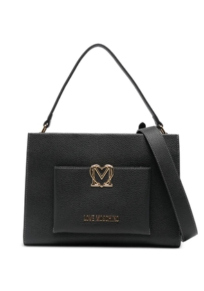 Love Moschino logo-plaque tote bag - Black
