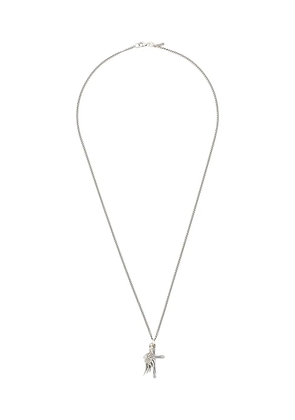 Emanuele Bicocchi Wing and Cross pendant necklace - Silver