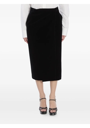 Saint Laurent velvet midi skirt - Black
