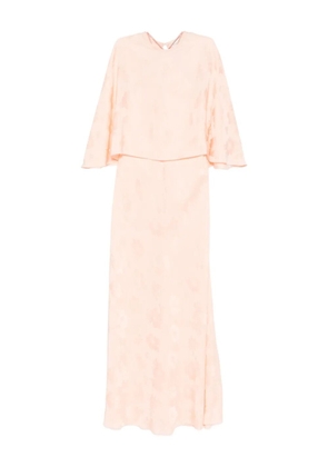 Forte Forte overlay-floral maxi dress - Pink