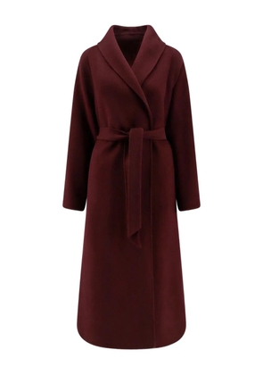 Hevo belted wool coat - Purple