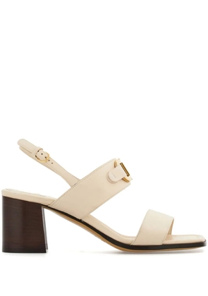 Ferragamo 55mm Gancini-buckle leather sandals - Neutrals