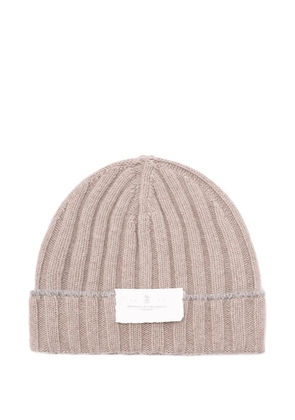 Brunello Cucinelli ribbed-knit beanie - Neutrals
