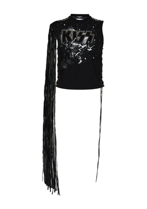 DSQUARED2 fringed-detail sleeveless top - Black