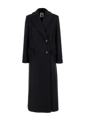 Semicouture double-breasted wool coat - Black