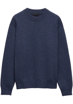 Prada logo-embroidered jumper - Blue