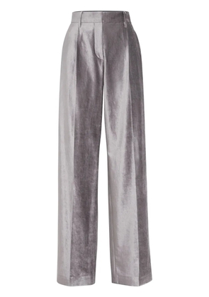 Brunello Cucinelli Monili-trim straight-leg trousers - Grey