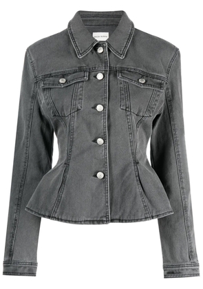 Magda Butrym fluted denim jacket - Grey