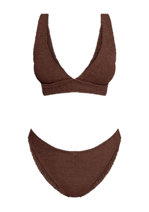 Hunza G metallic crinkle bikini - Brown