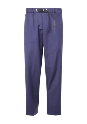 White Sand aldjustable-belt wool trousers - Blue
