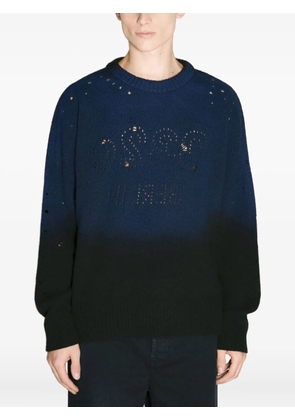 032c dip-dye cut-out sweater - Black