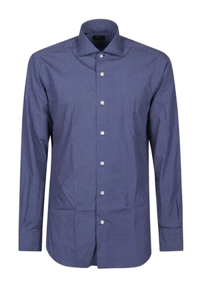 Barba geometric shirt - Blue