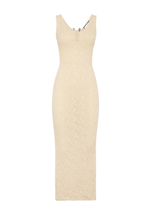 Philipp Plein monogram midi dress - Neutrals