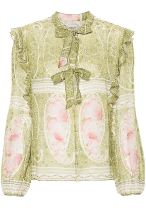 Giambattista Valli floral-print blouse - Green