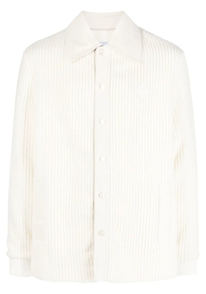 Casablanca ribbed buttoned cardigan - White