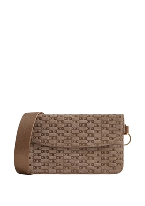 KITH monogram suede cross body bag - Neutrals