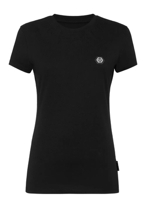 Philipp Plein Logo Fatale-embroidered T-shirt - Black