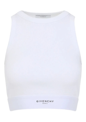 Givenchy ribbed logo-band top - White