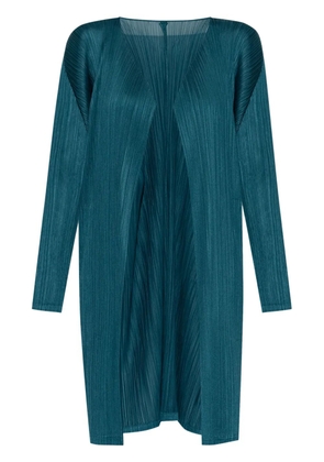 Pleats Please Issey Miyake pleated coat - Green
