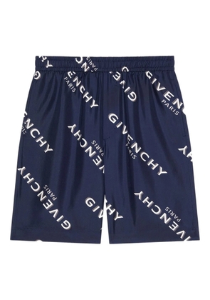 Givenchy logo-print shorts - Blue