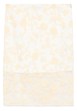 ROTATE BIRGER CHRISTENSEN floral-beaded pencil skirt - Yellow