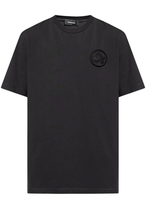 DSQUARED2 logo-appliquéd cotton T-shirt - Black