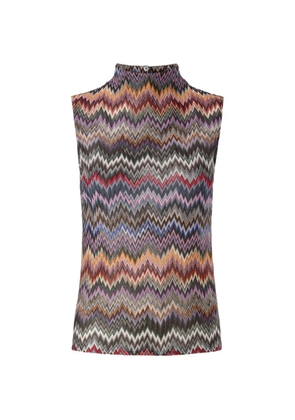 Missoni knit snake-pattern top - Blue