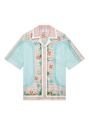 Casablanca poolside-print short-sleeve shirt - Blue