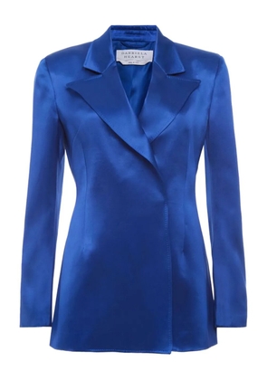 Gabriela Hearst satin overlap blazer - Blue