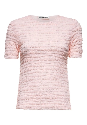 Jil Sander textured crewneck top - Pink