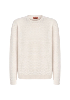 Missoni textured crew-neck sweater - Neutrals