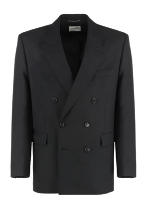 Saint Laurent double-breasted wool blazer - Black