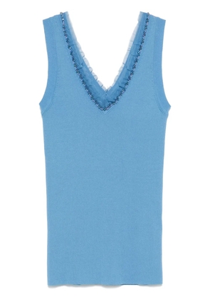 P.A.R.O.S.H. ribbed tank top - Blue
