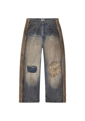 Vale ripped side-stripe jeans - Blue