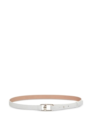 Giorgio Armani pebbled-leather buckle belt - White
