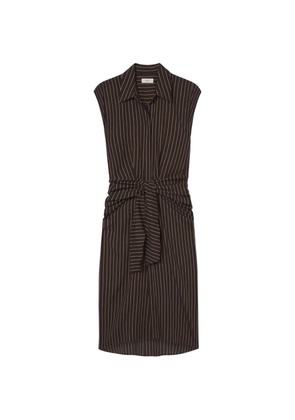 A.L.C. Emilia striped tie mini dress - Brown