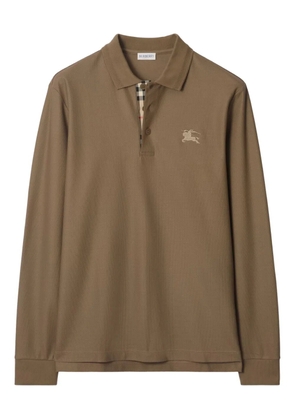 Burberry long-sleeve cotton polo shirt - Brown