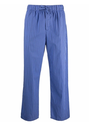 TEKLA Verneuil stripe-pattern pajama trousers - Blue