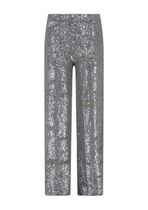 P.A.R.O.S.H. sequined straight trousers - Silver