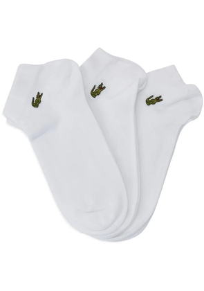 Lacoste logo-embroidered socks (pack of three) - White
