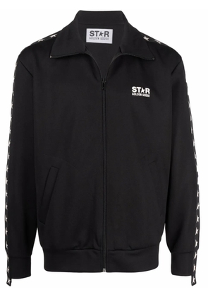 Golden Goose logo-print zip-fastening jacket - Black