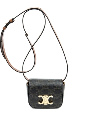 Celine Pre-Owned Mini Triomphe monogram crossbody bag - Black