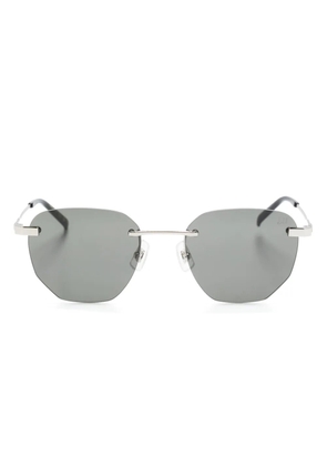 Dunhill geometric-frame sunglasses - Silver