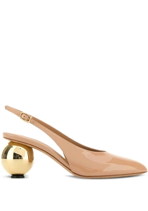 Ferragamo 70mm Tessie sphere-heel slingback pumps - Neutrals