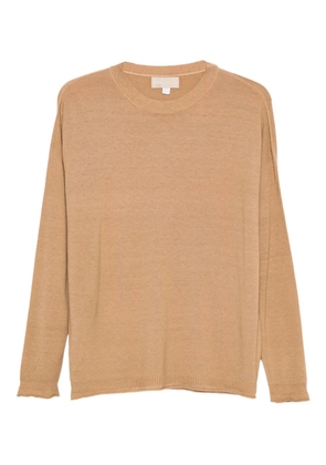 120% Lino ruffled-trim sweater - Neutrals