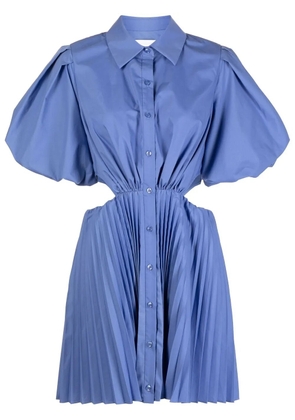 Simkhai puff-sleeve cut-out shirt dress - Blue