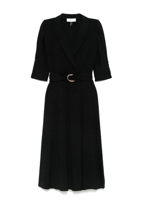 NISSA belted midi dress - Black