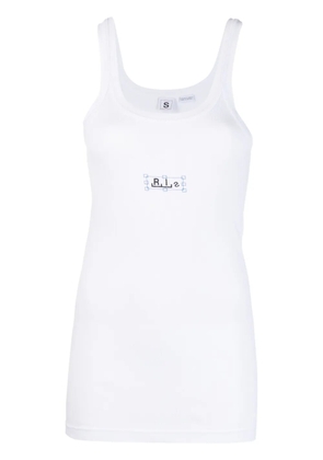 Random Identities logo-print ribbed-knit tank top - White